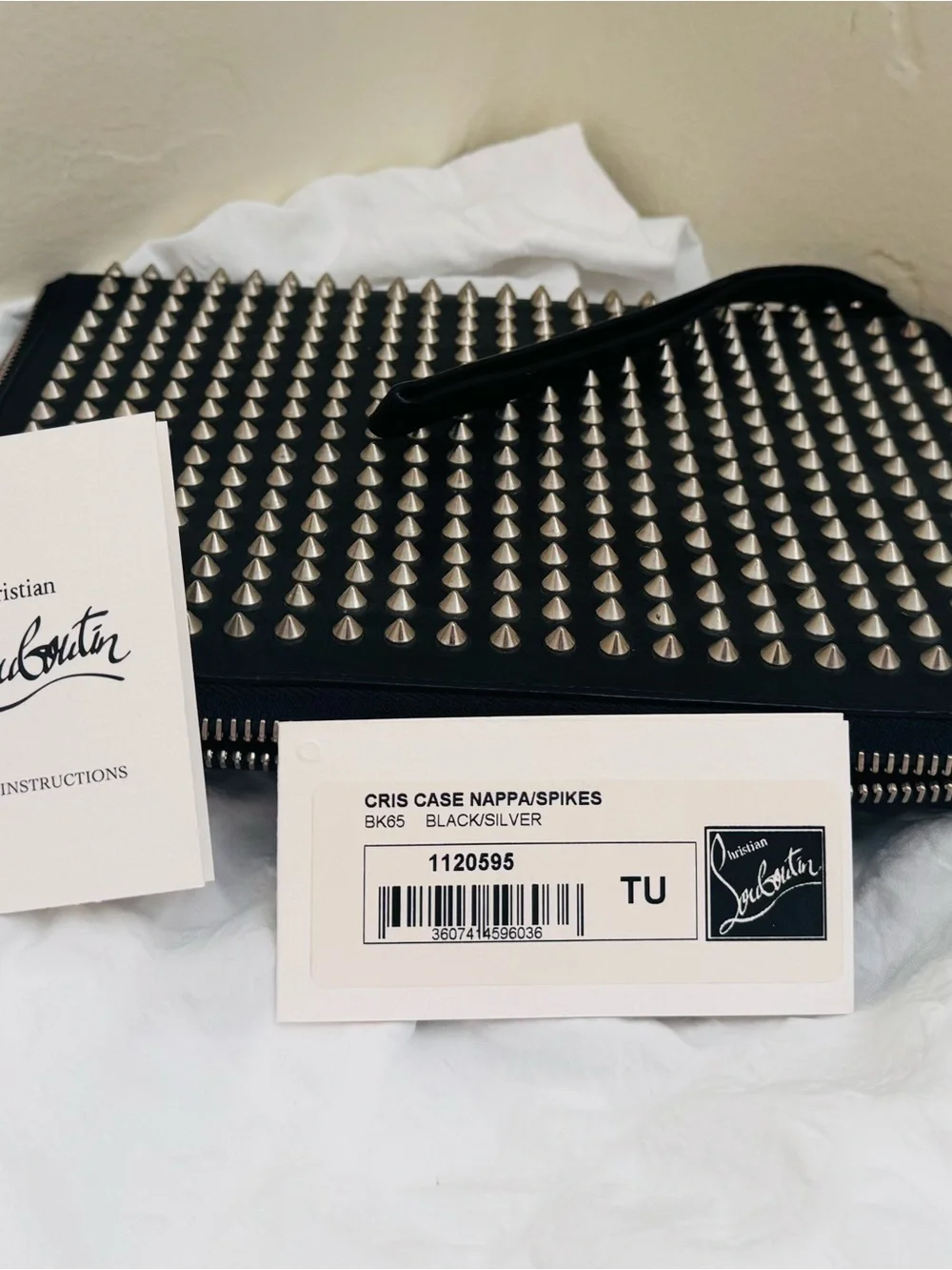 Christian Louboutin Red Leather Zip Case